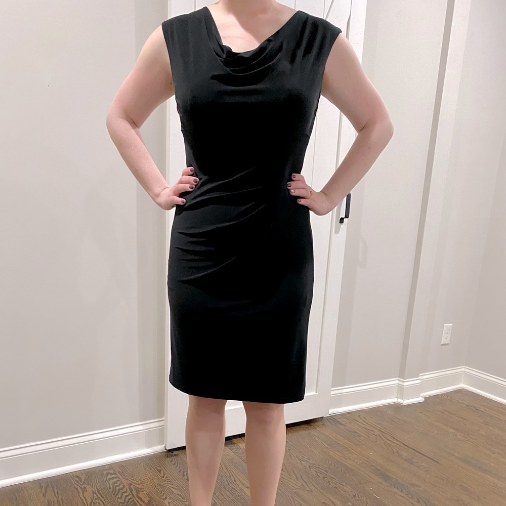 Flattering black cocktail dress
